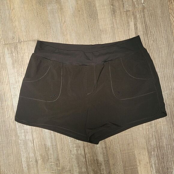 Prana Women’s Black Board Athletic Shorts Size Large - Picture 1 of 7